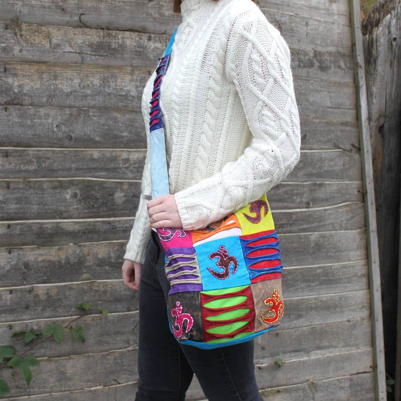 Etnisk Sling Bag - Blågrøn / Om