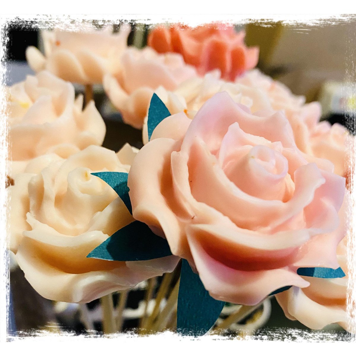 BUKETT 5 ROSER I FONDANT