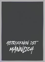 Geschirrtuch grau, abtrocknen ist männlich