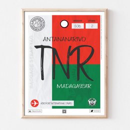 Cartel de destino de antananarivo.