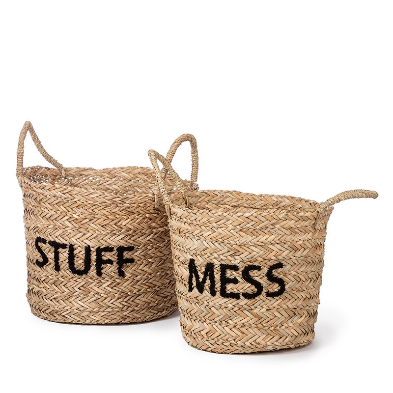 Messy & stuff, juego de cestas negro