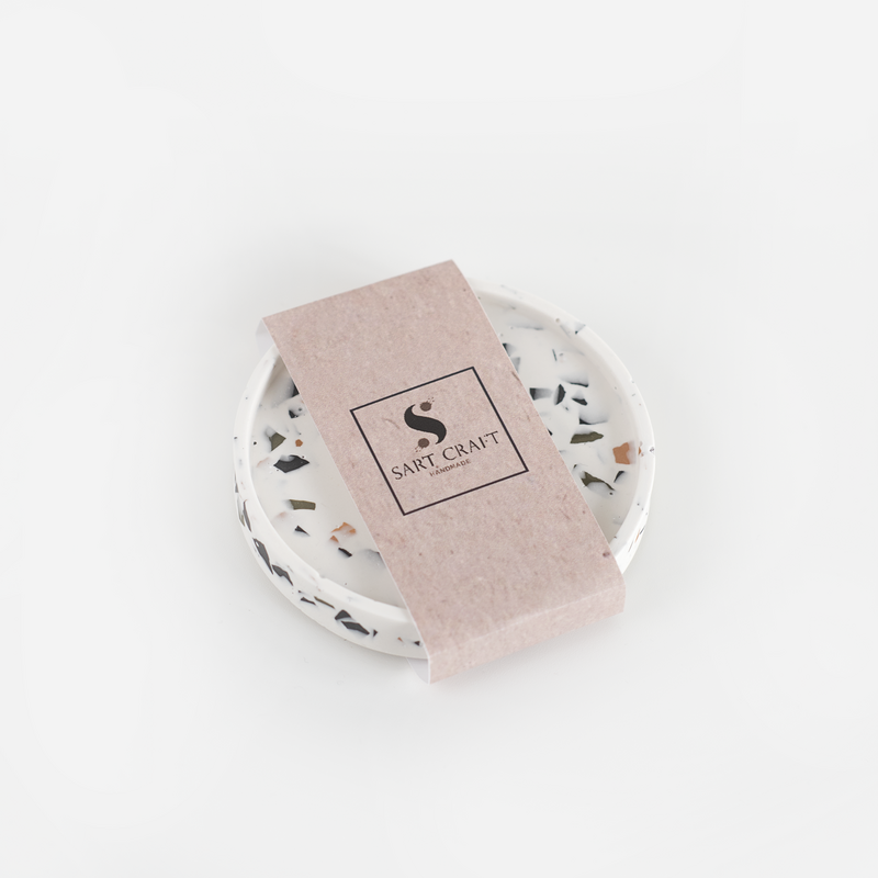 Jesmonite Terrazzo Round Trinket Tray