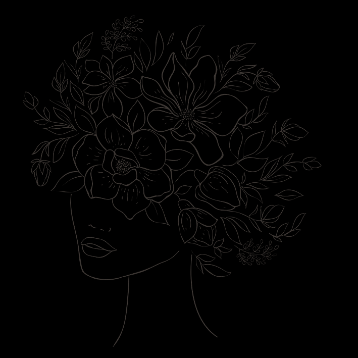 Tatuaje temporal: Cara floral