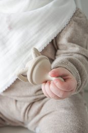 Silikone babyfoder - Oyster Beige