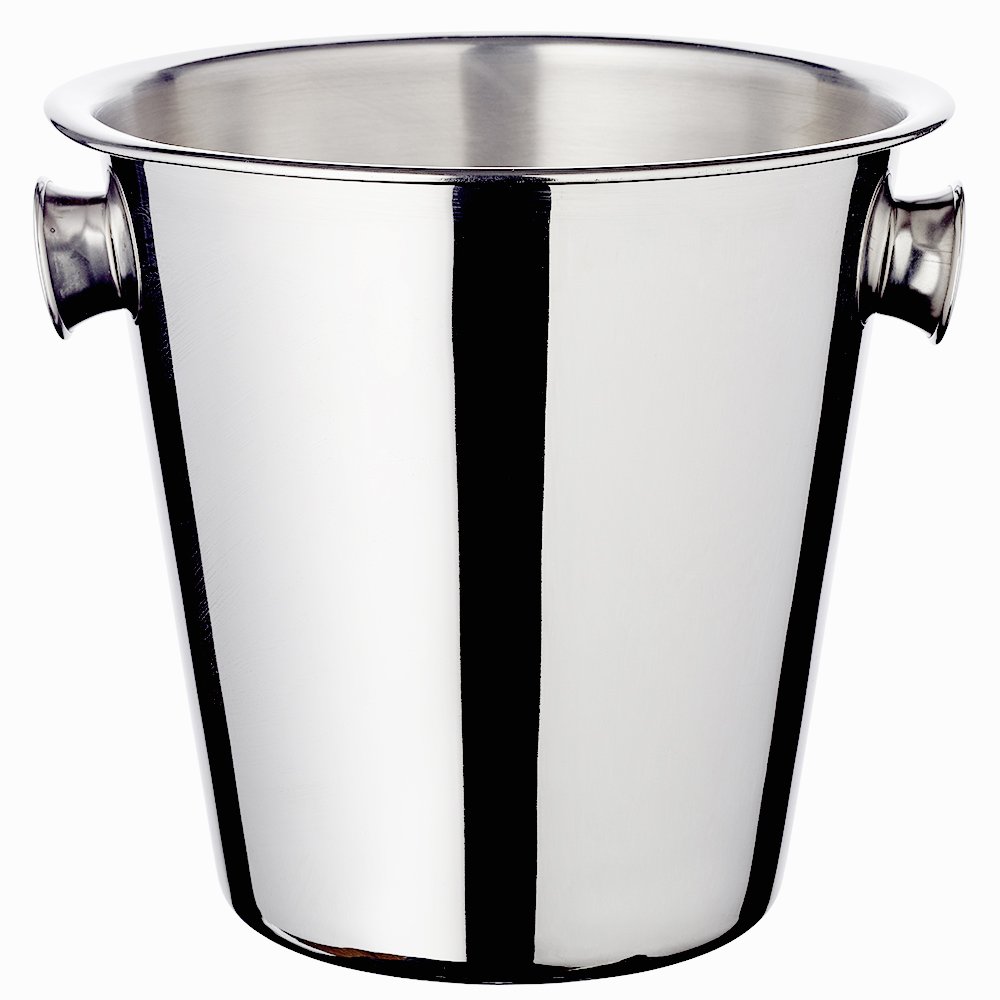 Lodówka do szampana EDZARD Joey z uchwytami, stal nierdzewna polerowana, wysokość 23 cm, średnica 21 cm