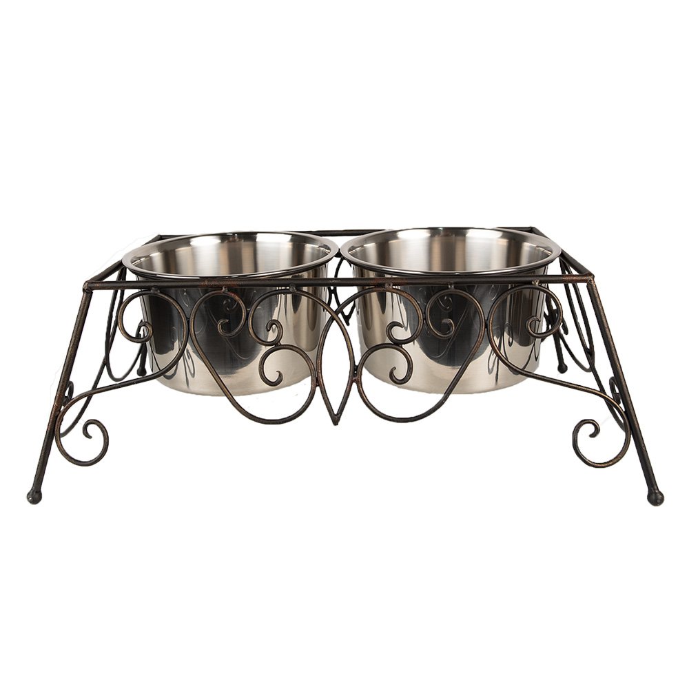 Dieren voerbak 46x26x16 cm / 2x2000 ml