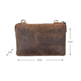 Schultertasche in 3 Farben Büffelleder - Festivaltasche - Ledertasche Small - Umhängetasche für Damen Leder - Größe L