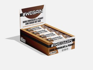 %23WEGAIN Dark Chocolate & Peanut Nut Bar (Low Sugar)