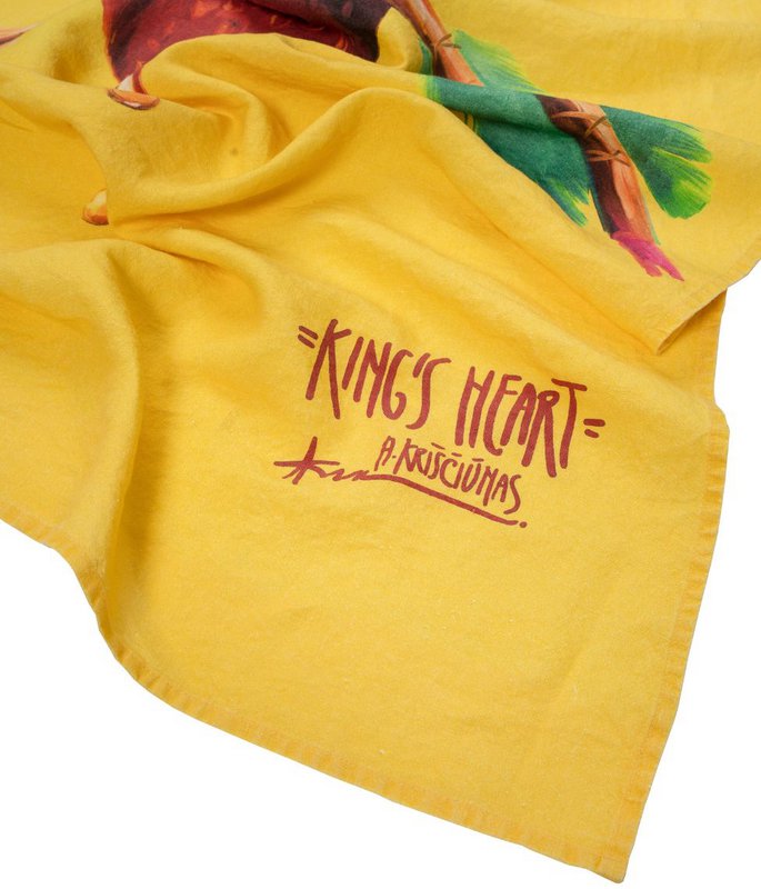 Linen beach towel King's Heart - Algis Kriščiūnas