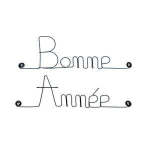 Drahtdekoration „Frohes Neues Jahr“