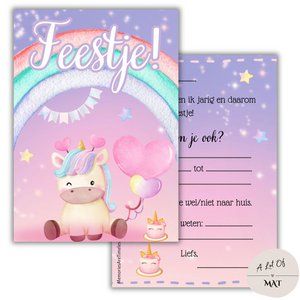 Uitnodigingen Unicorn 