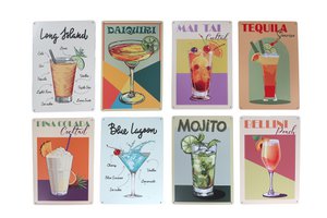 Wandteller Cocktails A8 Metall