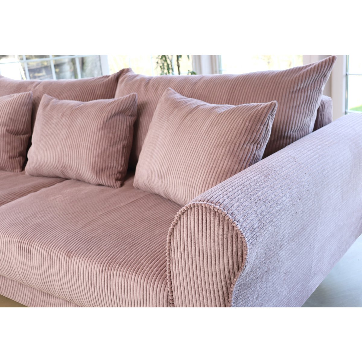 ASTRID 4-seater sofa/sofa bed Corduroy Dusty Pink removable & washable covers