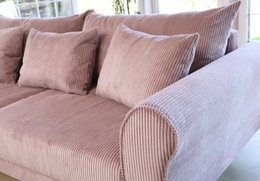 ASTRID 4-seater sofa/sofa bed Corduroy Dusty Pink removable & washable covers