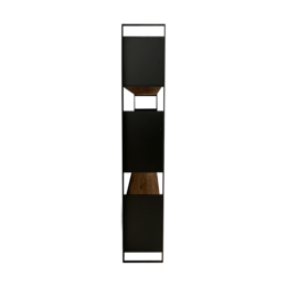 Librería de madera y hierro 90 x 36 x 190 h cm