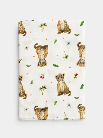 XL Musselintuch Baby Leopard - 120cm