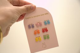 Set of 7 pairs of Miffy without nickel earrings