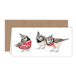 Tarjeta de Navidad, Tarjeta navideña de pájaros, Tarjetas de felicitación de animales