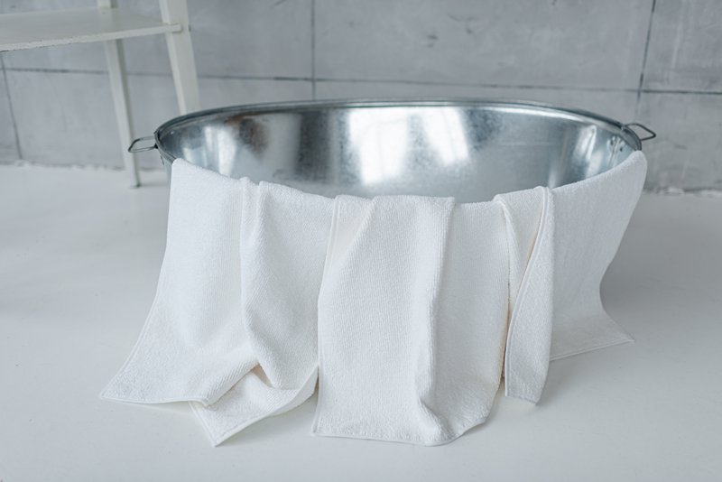 Hemp Terry Head Towel in White Colour