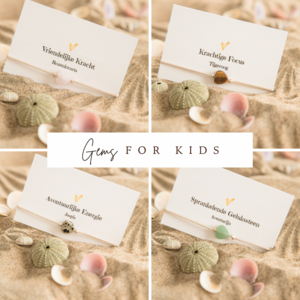 Gemstone bracelets for children - set of 12