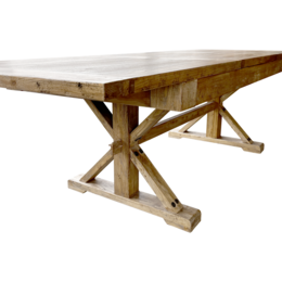 Extendable elm table 200 x 100 x 80 h cm