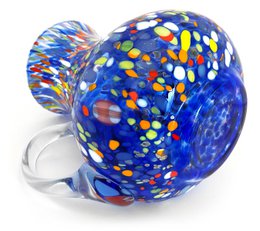 1 Klassiker Caraffa in handgemachtem und handgefertigtem Glas mit Murrine di Murano, "I Colori di Murano" Linie 1000 ml. In Italien gemacht