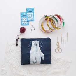 Boris l'orso polare | Custodia con cerniera | Borsa portaoggetti | Porta monete