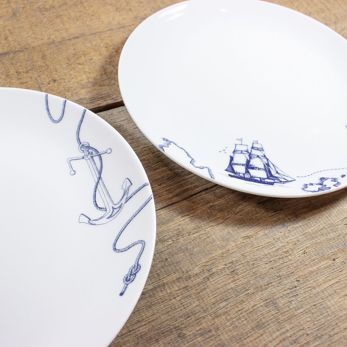 Plato de porcelana velero