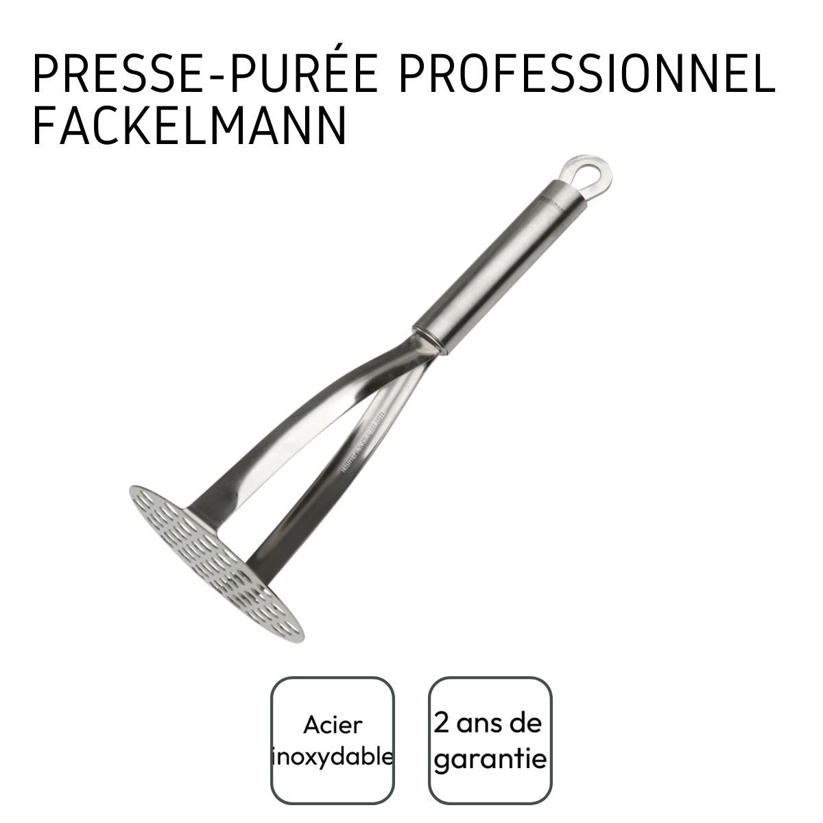Fackelmann Ovale professionele RVS aardappelstamper