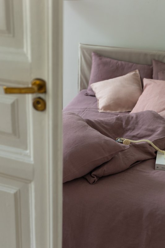 Woodrose Linen Duvet Cover set     