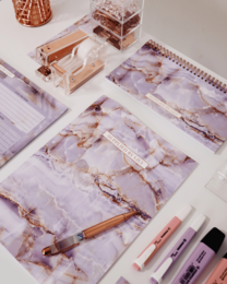 A4 Grid Notebook aus luxuriösem Amethyst