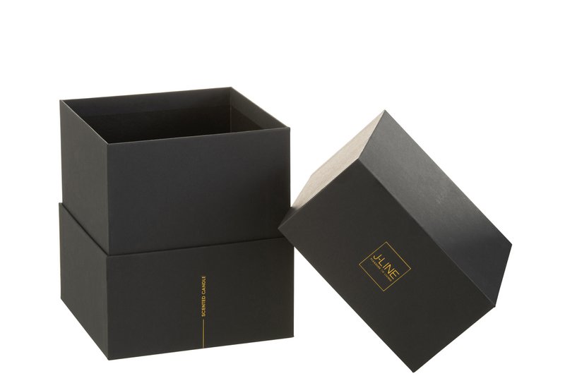 Świeca zapachowa J-Line Luxuria - Cookie Crunch - szkło - brąz - duża - 80U