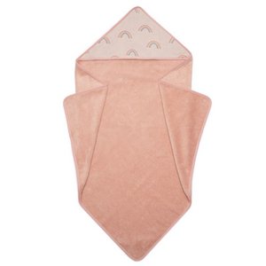 Baby towel with a bamboo terry hood RAINBOW