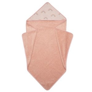 Baby towel with a bamboo terry hood RAINBOW