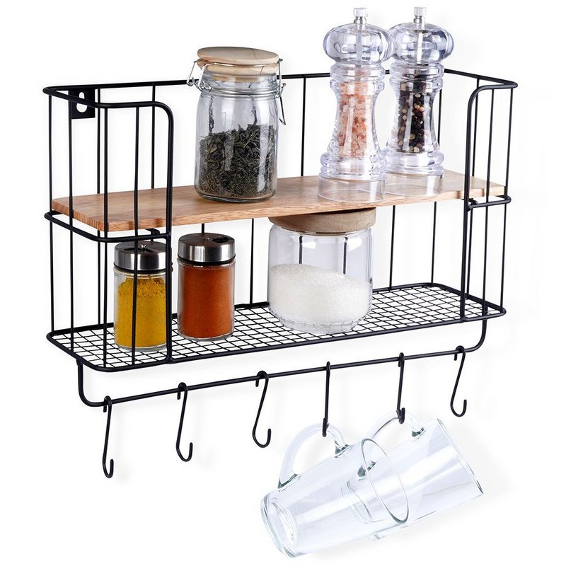 Wall shelf metal 41x12x25.5cm