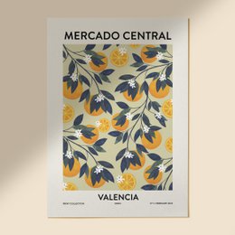 Frugtmarked Valencia Kunsttryk