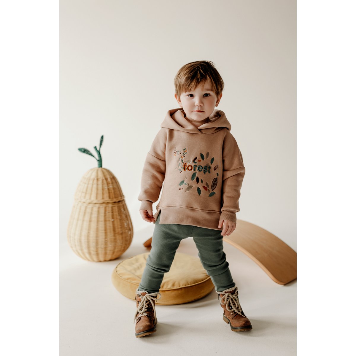 RIB-Hose für Kinder in Khaki