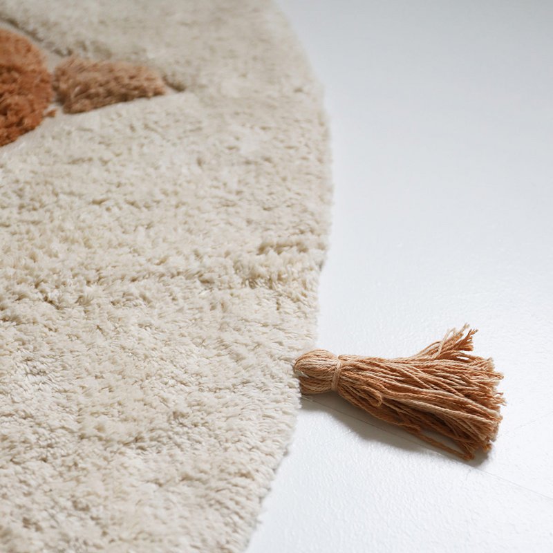Round children's carpet Bohobird "toast"