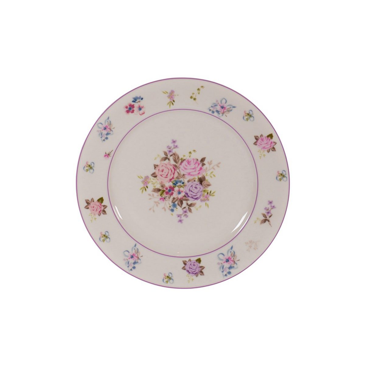 Porcelæn stor plade flora 26 cm isabelle rose