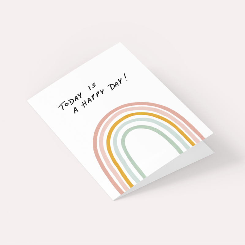 Eco Greeting Card — Happy Day Rainbow