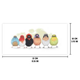 Schattige kleine vogels - dierenwenskaart - verjaardagskaarten, blanco kaart