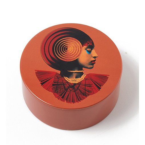 Gipsy round metal tin box