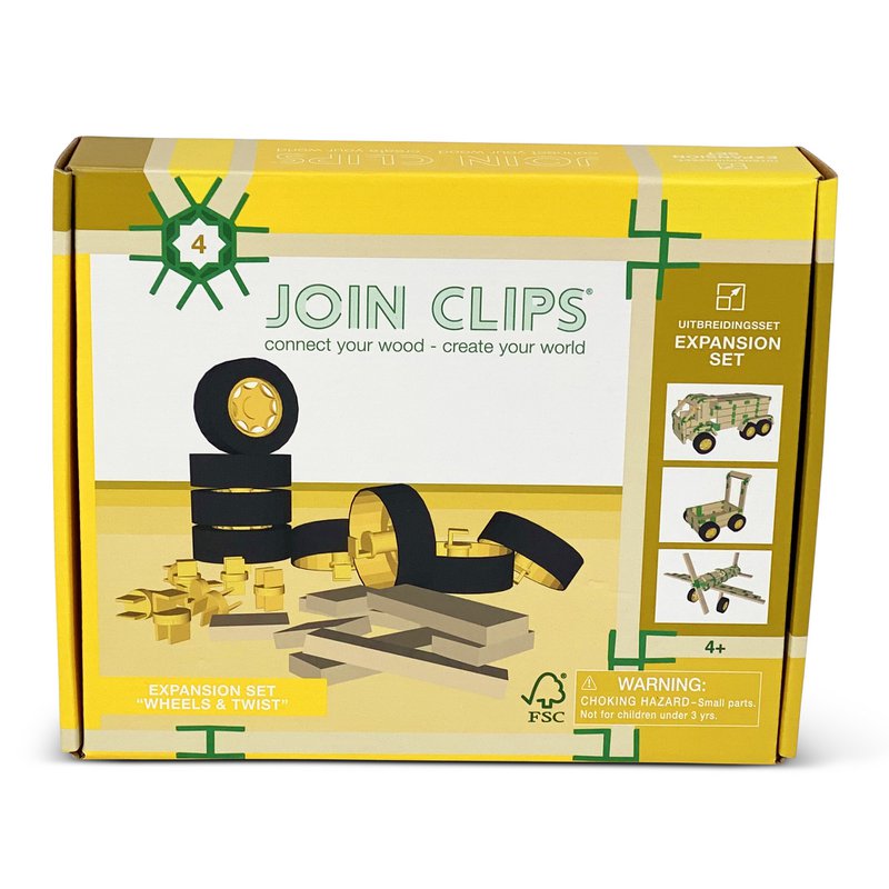 Unir clips expansión set ruedas y giro