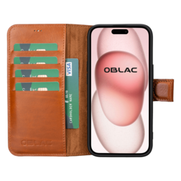 Custodia per telefono iPhone 14 cognac Brown