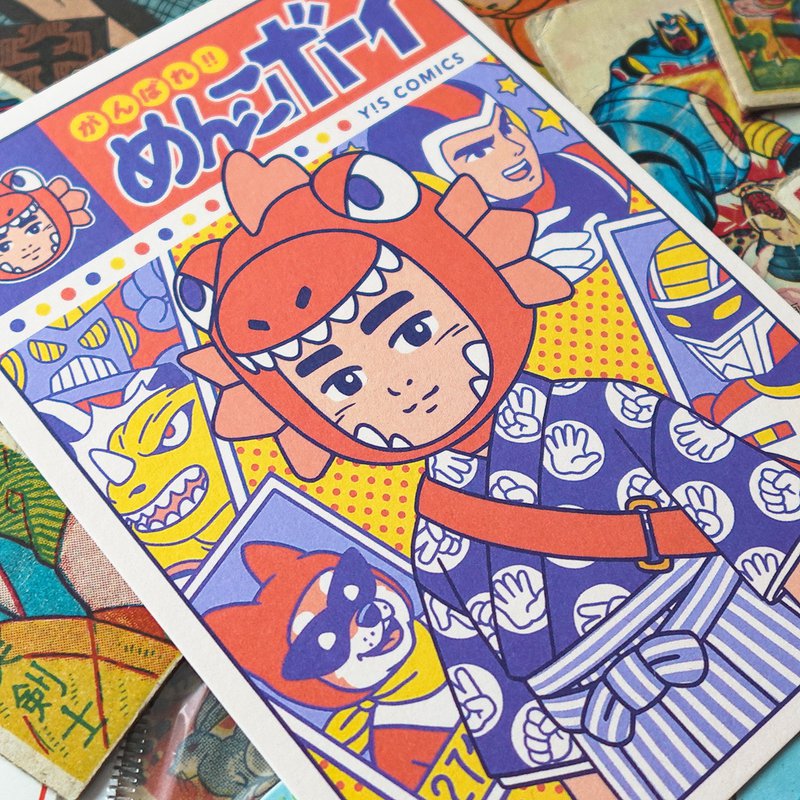 "¡Ganbare! Menko Boy - vol.4" Postal