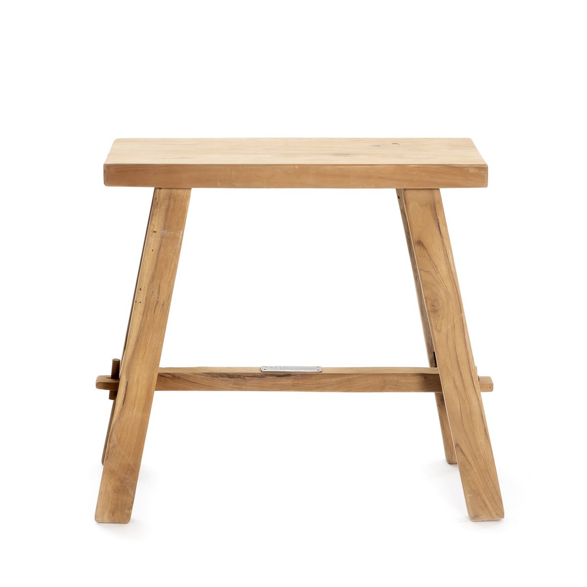 Ganesja kleine teakhouten kruk 37x16xH:30 cm natuurlijke schoonheid