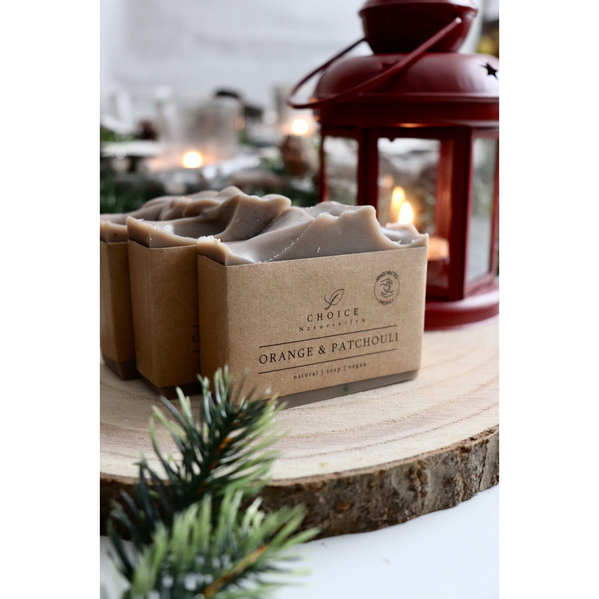 Sapone naturale "Orange & Patchouli", vegano, olio di palma senza