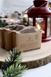 Natural soap "Orange & Patchouli", vegan, palm oil -free