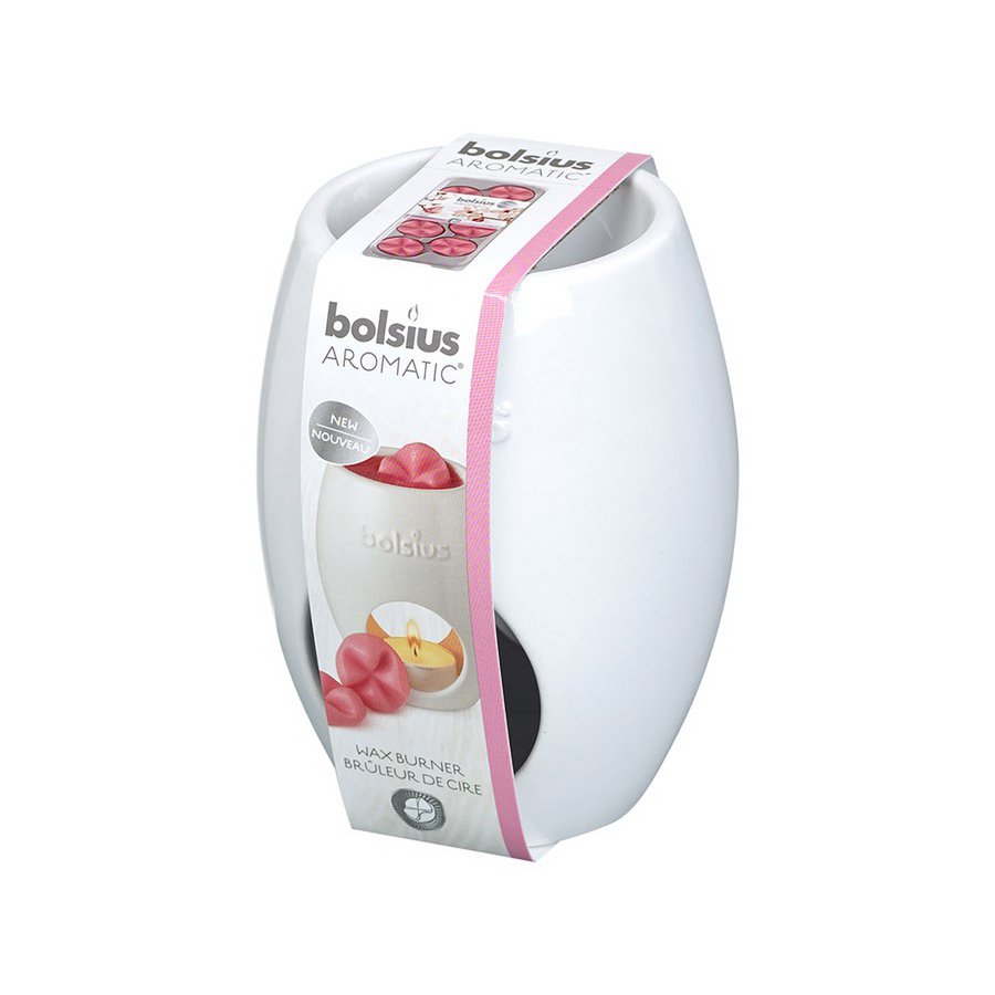 Bolsius Aromatic waxbrander ellips WIT