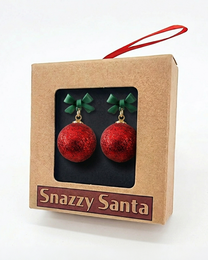 Earrings - Red ball